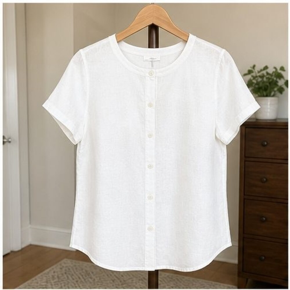 White V Neck Top